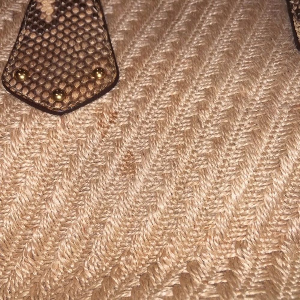 💯Authentic Prada Python Paglia Raffia Style Purse - Picture 13 of 14
